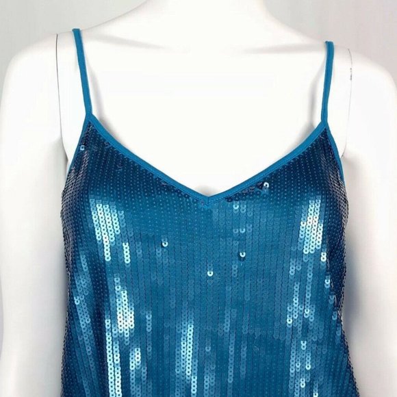 Express V-Neck Sequin Crop Tank Top XS - Picture 4 of 7